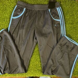 Adidas NWT Women’s Large Track Pants vintage Retro New with Tags Navy Blue Gray